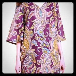 Linen paisley printed tunic